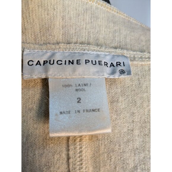 Capucine Puerari Cream Sweater Jacket Wool Blend, Size 2 - Picture 9 of 10